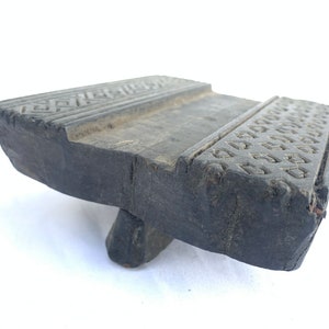 Traditionele stof blok stempel antieke houten Chop textiel print sculptuur Aziatische kleurstof Batik #7
