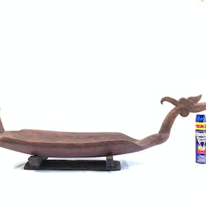 BAÑERA PARA BEBÉ 1670 mm Portador de niños Aristócrata Dayak Heirloom Borneo Bird Estatua Figura Figura Cuenco Cuenca