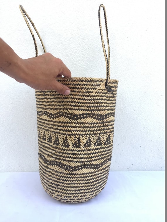 DURABLE RATTAN BAG Tote Handbag Ajat Traditional Weaving Handmade Tribal #2