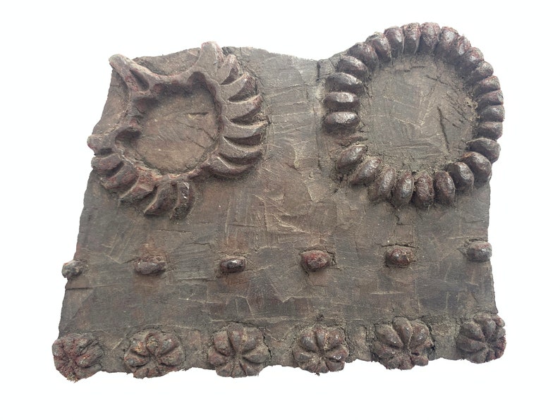 Malaysian Tibetan Nepalese Vintage Ink Block Stamp Antique Wooden Block Chop Textile Fabric Print #6