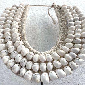 Traditional Seashell Necklace: Handmade Irian Asmat Tribal Body Jewelry