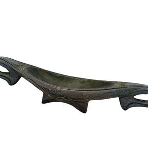Tribal Tray 390mm Wooden Bowl Kayan Tribe Dining Set Jewelry Dayak Dyak Sculpture Basin