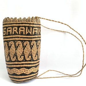 BORNEO BAG AJAT 350mm (Lintah/Leech Pattern) Fiber Art Backpack Handbag Tribal Carrier #6