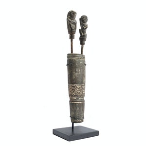 Betel Nut Pounder (380mm On Stand) Set Ornament Vintage Areca Collectible Statue Figurine