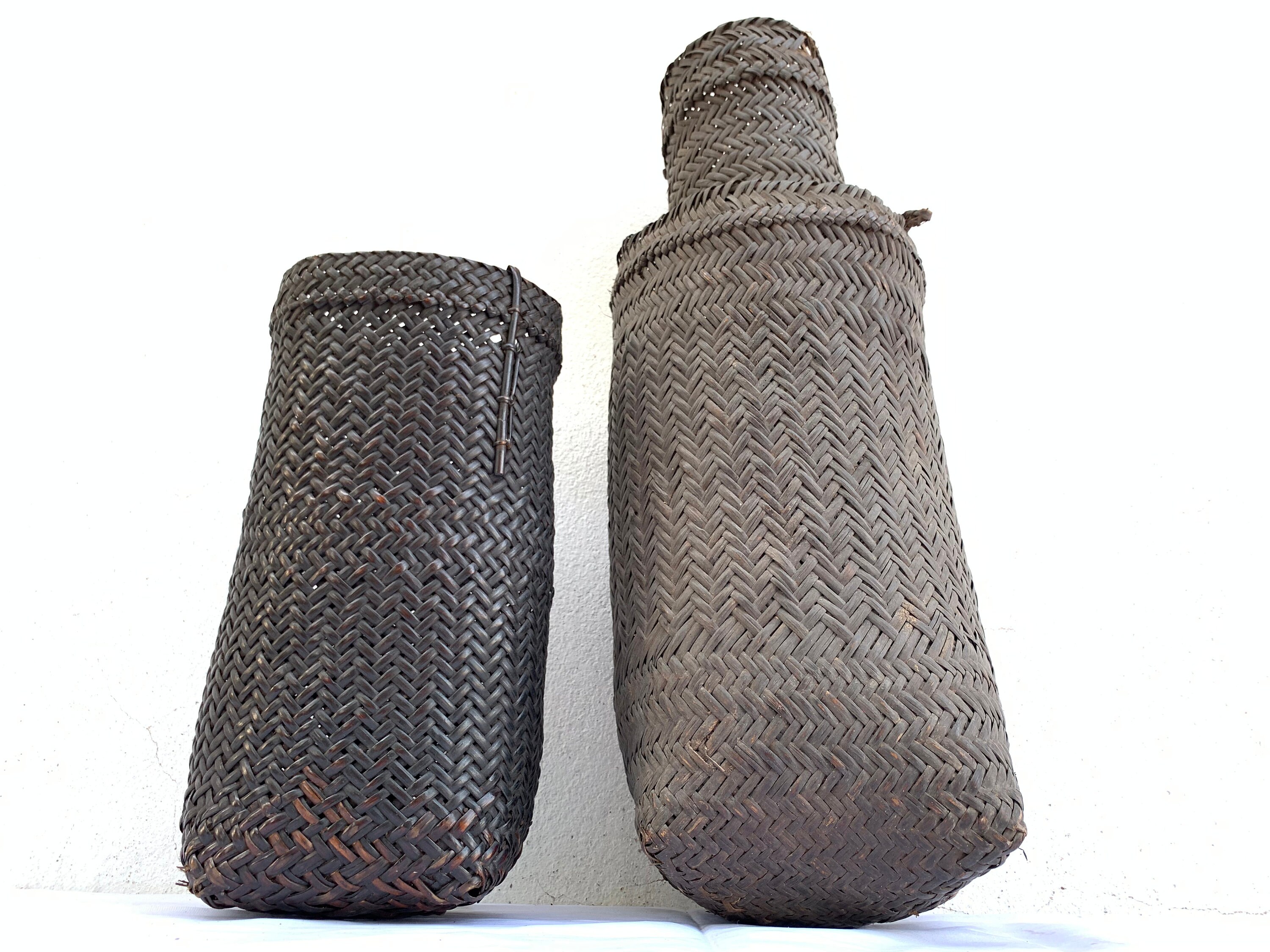 Antique Crab Trap and Basket 590mm and 350mm Tribal Weaving Fiber Art Borneo Asia Etsy