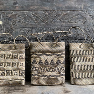 Woven Bag Handbag (3 Pieces) Shoulder Bag Weaving Basket Tote Fashion Traditional Rattan Fiber Art