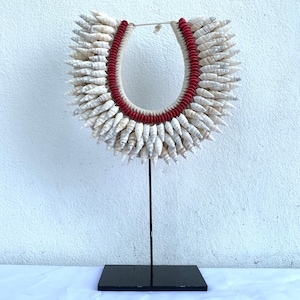 Tribal Necklace Shell Artwork Seashell Jewelry Home Bar Restaurant Deco Gift Hawaii