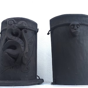 Un par de portabebés Dayak de 360 mm, mochila tribal para niños, bolso bandolera nativo BORNEO