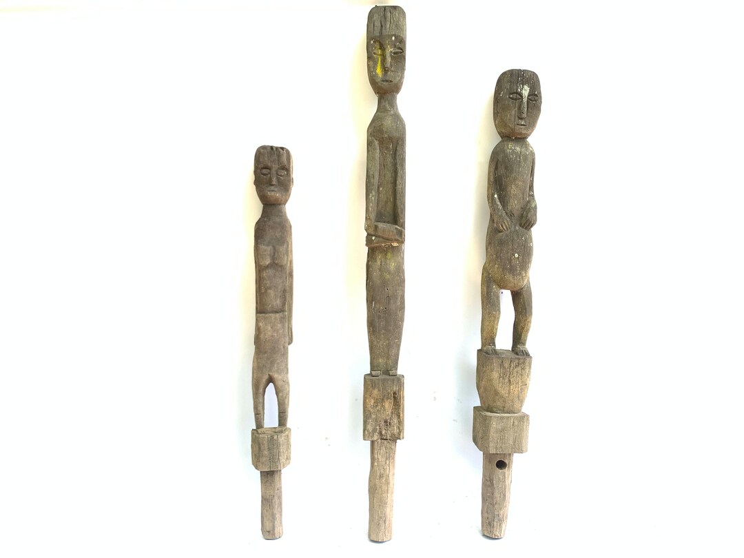 Home Guardian Statue 810110mm Dayak Serawai Outdoor Guardian Garden