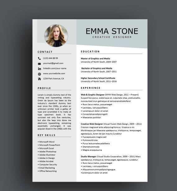 Resume Template Professional Resume - Il 570xN.1249249269 In23 