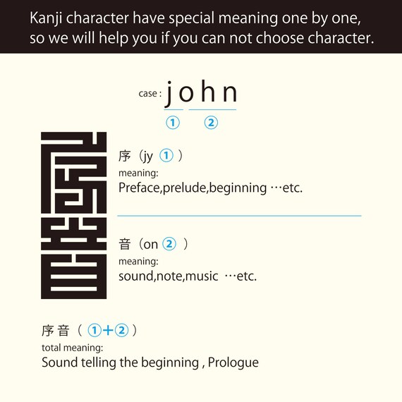 Fully Custom Made Product With Your Name By Kanji Character Etsy