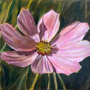 Purple Flower Study / Original Painting / Acrylic Paint
