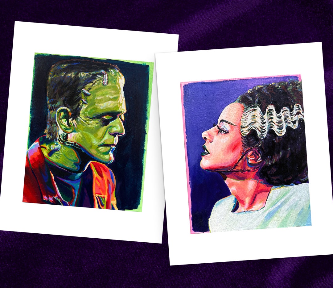 Bride of Frankenstein Print / Frankenstein's Monster Prints / Halloween ...
