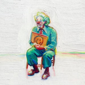 Sad Clown Art / Clown Art Print / Print of Oil Painting / Vintage Oil Painting / Clown Fine Art / Clown Wall Decor