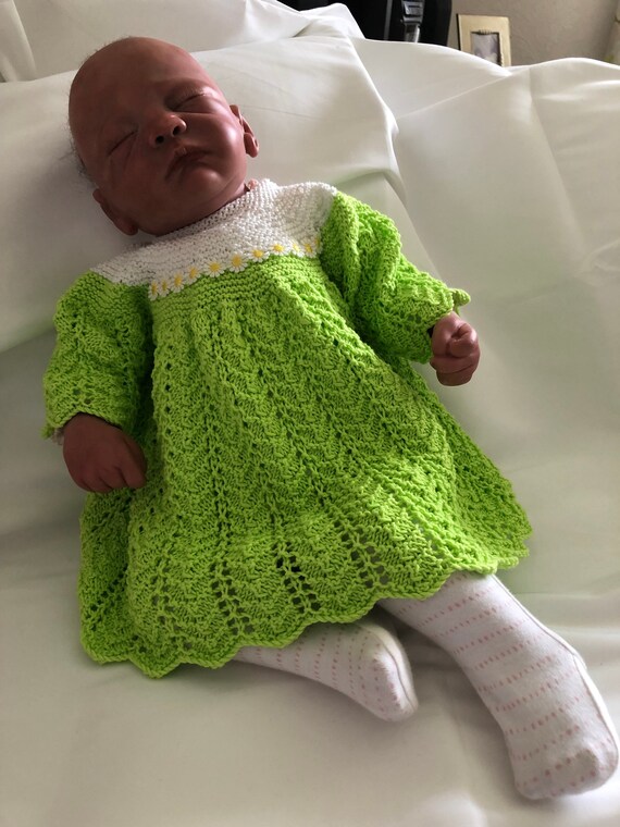 Hand knitted baby dresses outlet
