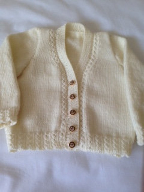 cream coloured cardigan