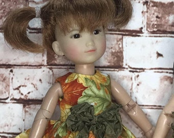 Fall Dress for 8" Ten Ping, Mini Sara, Mini Hanna and similar size dolls