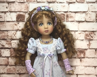 Lavender Blue Regency ensemble for 13" Diana Effner Little Darling doll