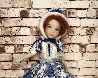 Winter Blues dress for RRFF 12" Siblies and similar size dolls