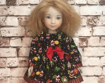 Christmas dress for RRFF 12" Siblies and similar size dolls