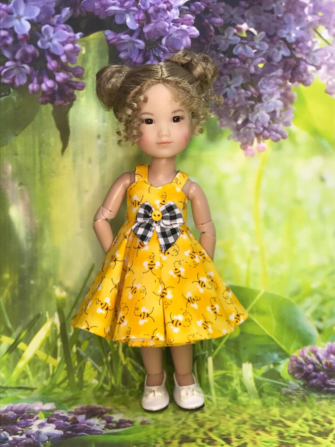 Busy Bee Dress for 8 Ten Ping, Mini Sara and Similar Size Dolls Etsy