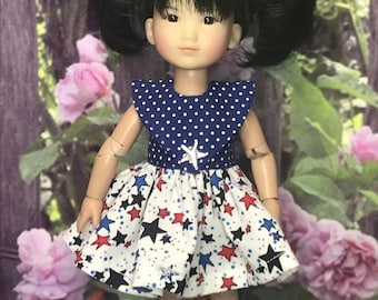 Summer Stars Dress for 8" Ten Ping, Mini Sara and similar size dolls