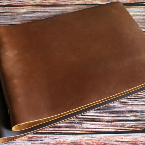 Housse de reliure en cuir A4 personnalisée, couverture rechargeable à 6 anneaux, dossier organisateur, carnet de notes, carnet de croquis, classeur en cuir en détresse, livre d’or