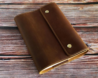 Personalized A5 Refillable Leather Cover Case, Sketchbook, Journal, Travel Book, Notebook, Planner Cover Case, A5 Leather Clipboard