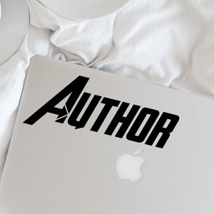 Writer Vinyl Decal Author Avenger Wall, Office, Computer, Laptop Various Colors Various Sizes image 1