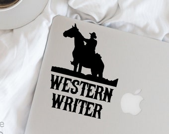 Writer Decal - Western Writer Vinyl Decal - Writer - Author - Wall, Office, Computer, Laptop - Various Colors