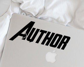 Writer Vinyl Decal - Author Avenger - Wall, Office, Computer, Laptop - Various Colors - Various Sizes