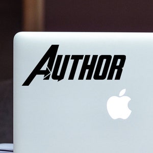 Writer Vinyl Decal Author Avenger Wall, Office, Computer, Laptop Various Colors Various Sizes image 3