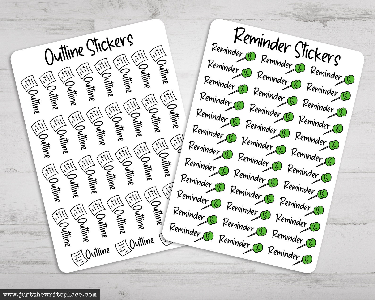 Sticker Print Writeing Writing Sticker Bundle, Author Novel Planning, Printed Sticker Sheets ...