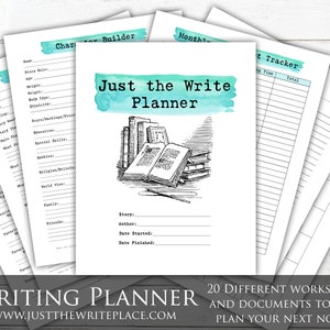 Planner di scrittura ad acquerello stampabile digitale, pianificazione del romanzo, NaNoWriMo, fogli di lavoro di scrittura, planner del romanzo, trama del romanzo, fogli di lavoro del romanzo