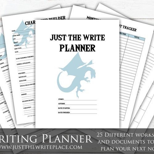Grunge Writing Planner Digital Printable Novel Planning - Etsy