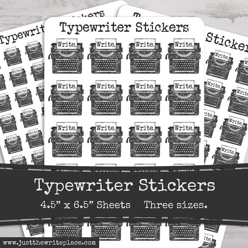 Written Sticker Typewriter Write Stickers, Writer Stickers, Novel Planning, Stickers ...