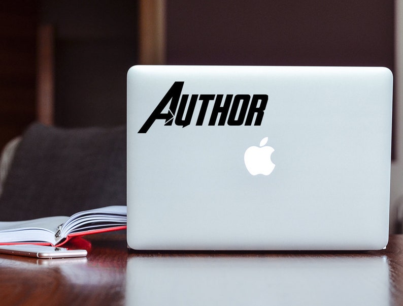 Writer Vinyl Decal Author Avenger Wall, Office, Computer, Laptop Various Colors Various Sizes image 3