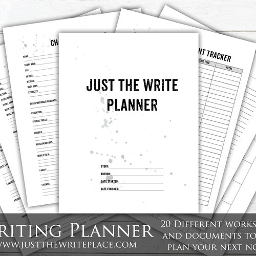 Grunge Writing Planner Digital Printable Novel Planning - Etsy