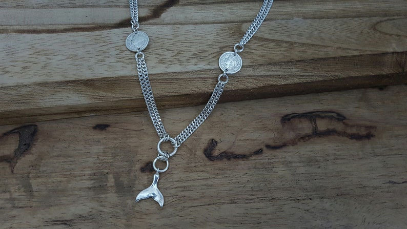 Mermaid Pendant Sea Life Tail Fin Mermaid Tail Necklace Charm Necklace Jewelry Charm Necklace Beach