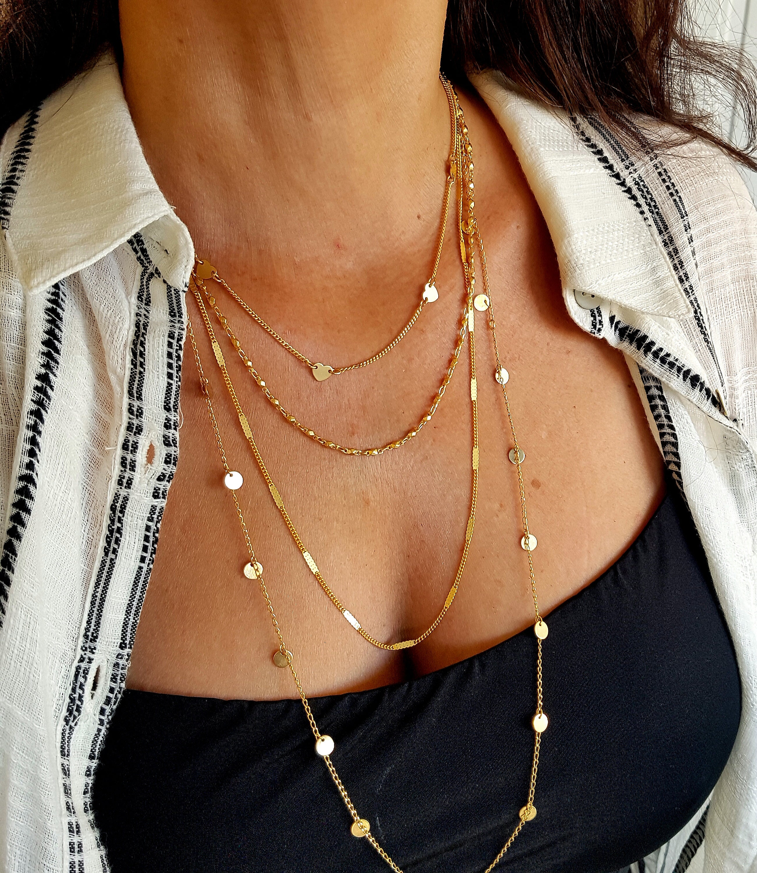 ネックレス・ペンダント LAZY DAWN square layered chain necklace il_fullxfull.2128811963_bg0v.jpg
