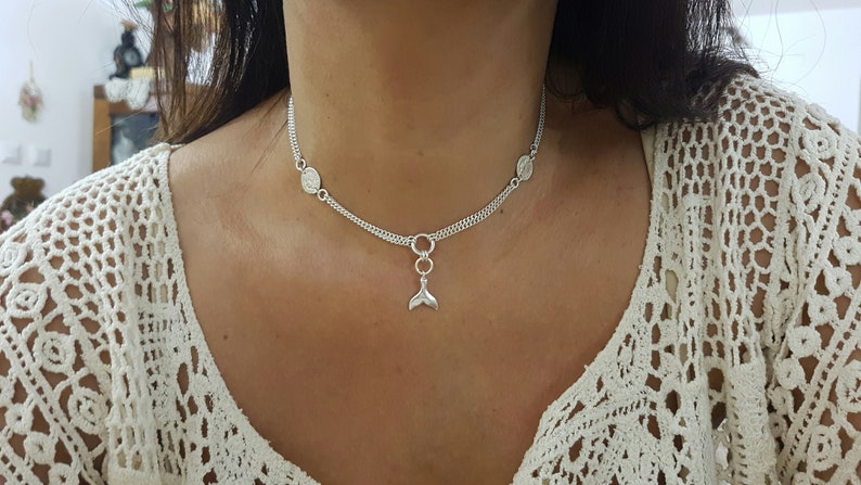 Mermaid Pendant Sea Life Tail Fin Mermaid Tail Necklace Charm Necklace Jewelry Charm Necklace Beach