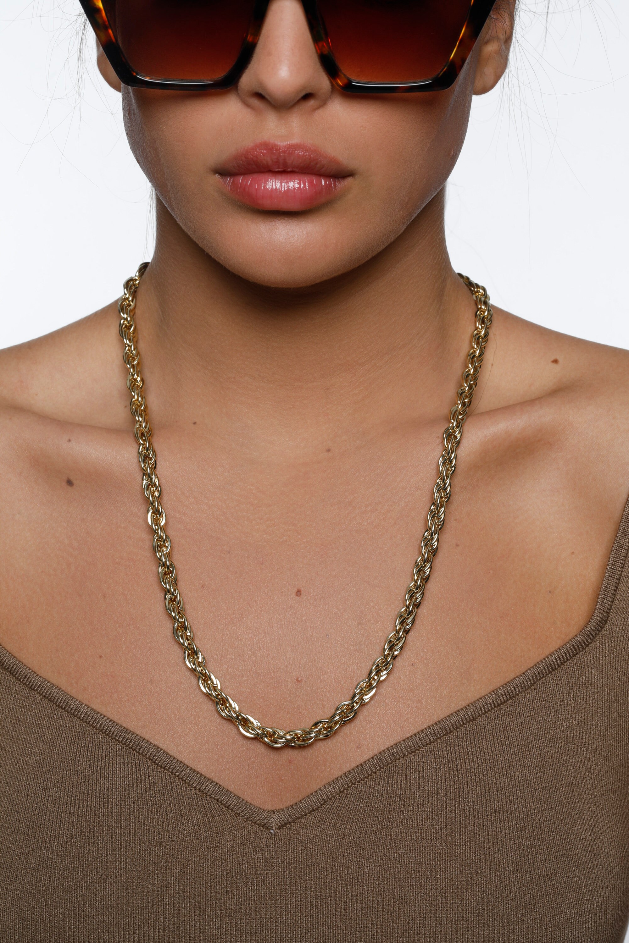 Rope Chain necklace gold rope chain silver rope | Etsy