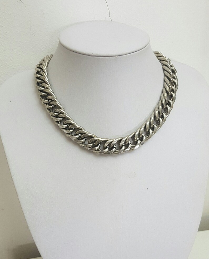 Chunky Link Necklace Thick Chain Necklace Statement Link Etsy