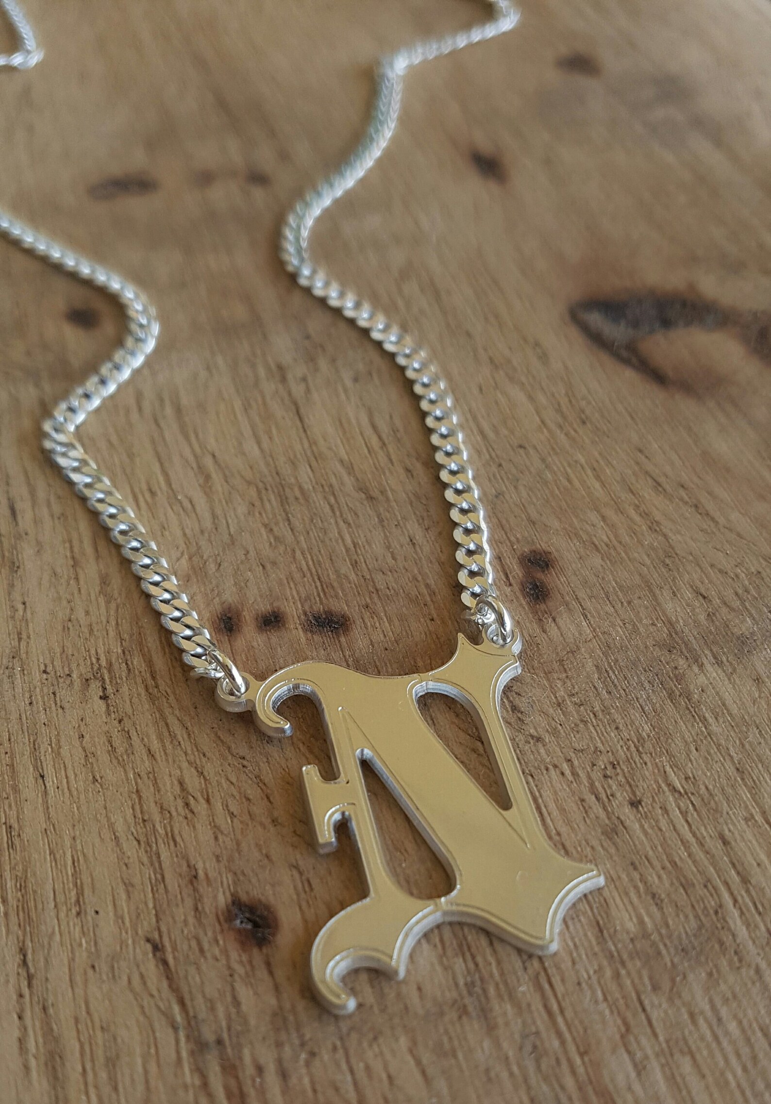 Gothic Name Necklace Gothic Jewelry Gothic Font Necklace Etsy