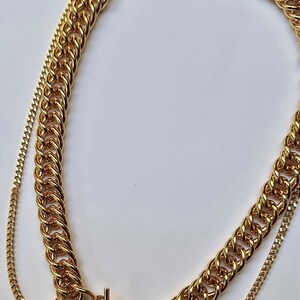 Toggle Clasp Necklace Gold Choker Necklace Statement Link Necklace ...