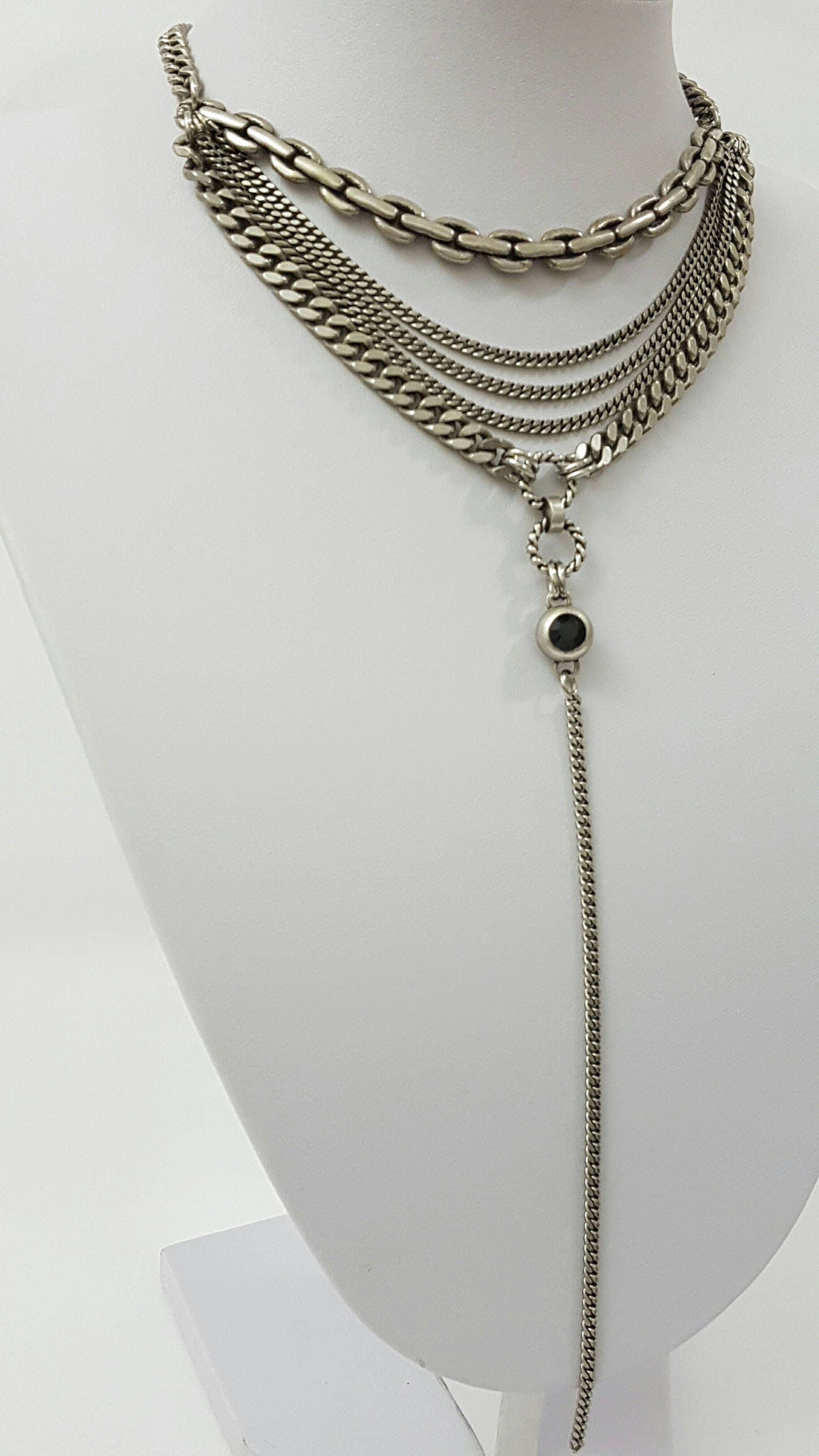 Multi Chain Necklace Multi Strand Necklace Y Lariat | Etsy