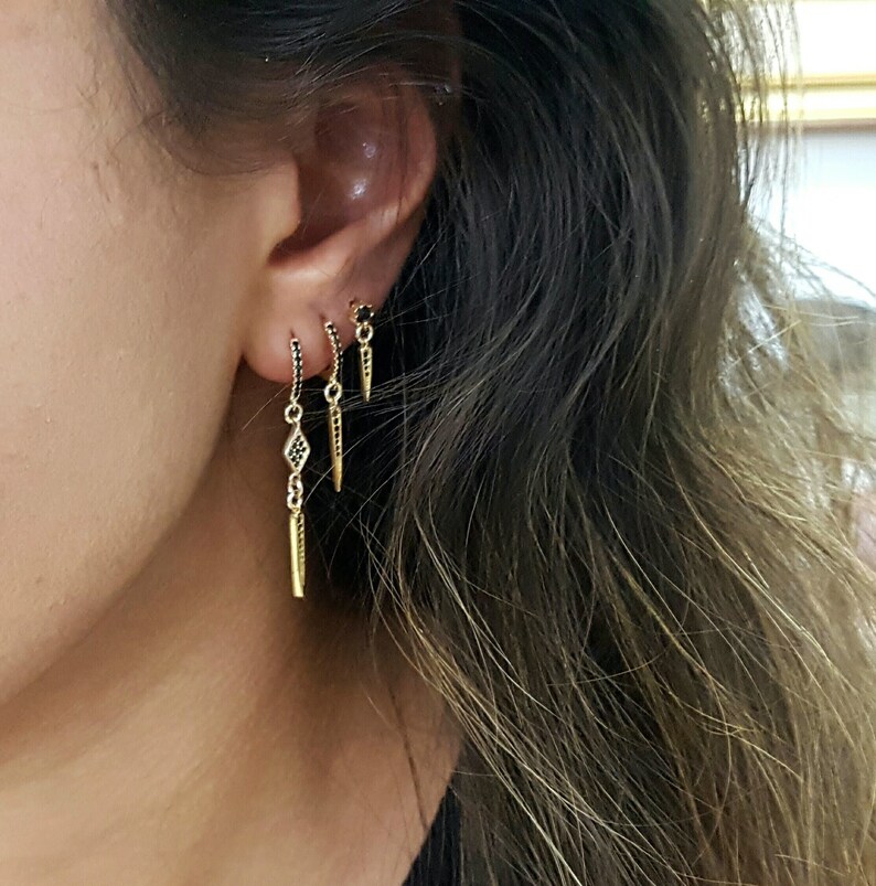 Silver earrings for second hole Clearance