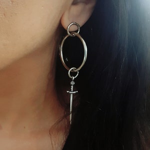 Pendientes De Colgantes Cruzados Femeninos De Gothnic De De Pendientes De Colgantes Cruzados Femeninos De Gothnic De De