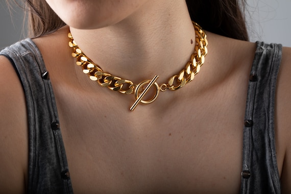 Versace vers GLD Chain LNK Lock Ncklc - Gold