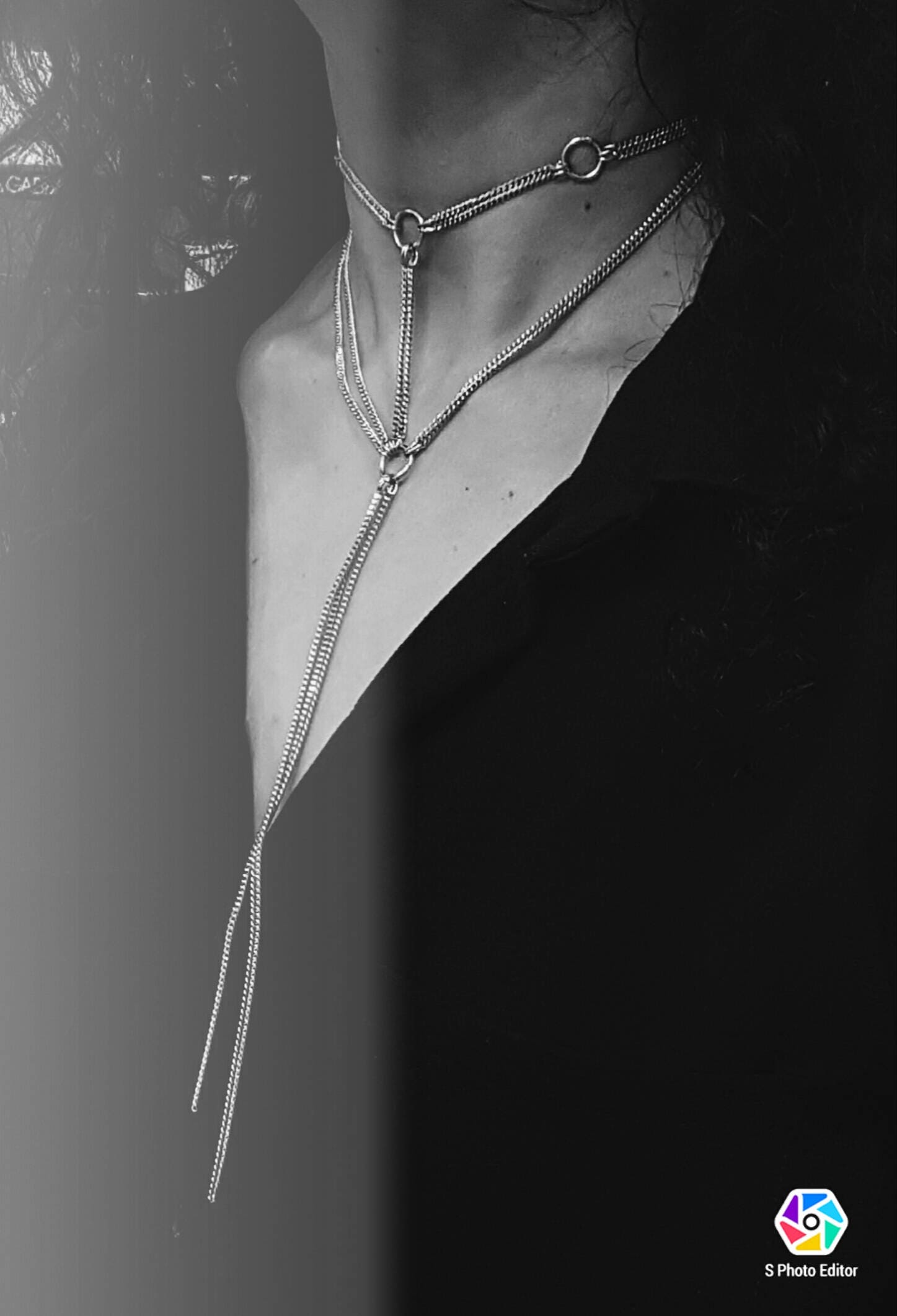 Silver choker necklace oring choker necklace Silver hoop Etsy